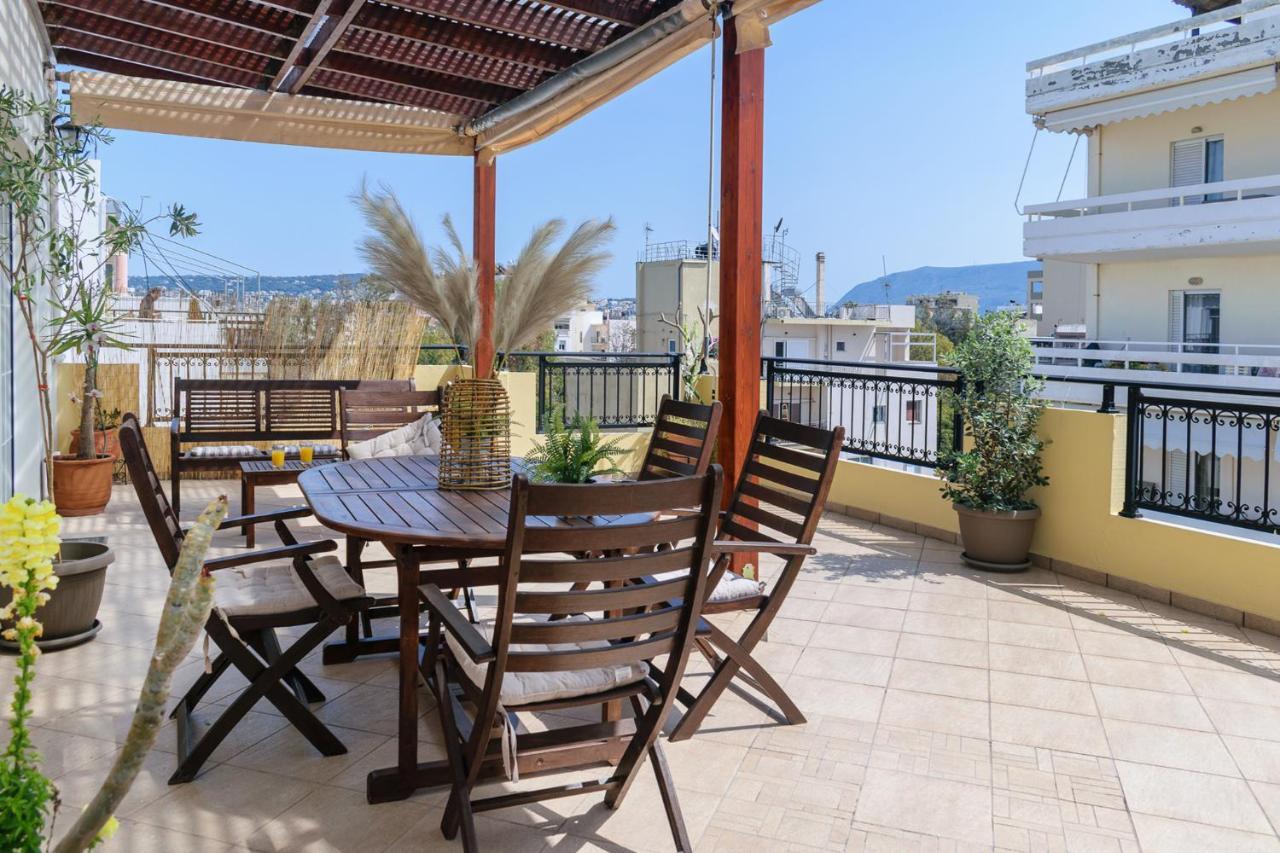 Central Penthouse In Quiet Neighborhood Near Sandy Beach 하니아 외부 사진