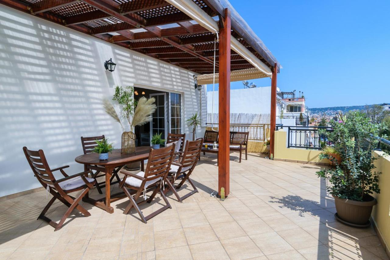 Central Penthouse In Quiet Neighborhood Near Sandy Beach 하니아 외부 사진